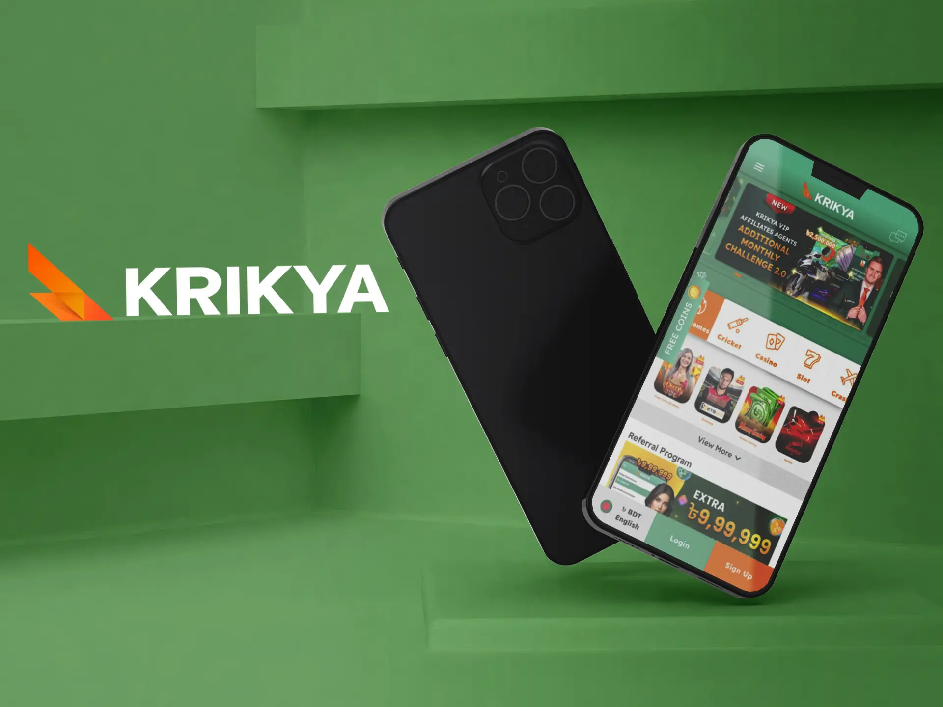 Use the Krikya app and get unprecedented bonuses.