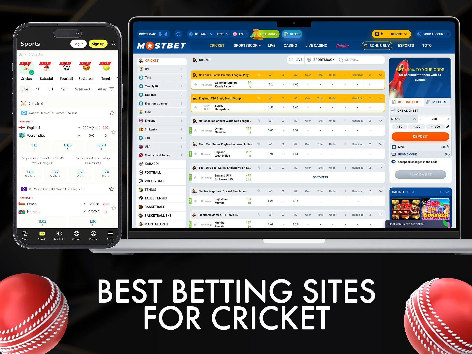 Choose the platform on which you want to bet on cricket.