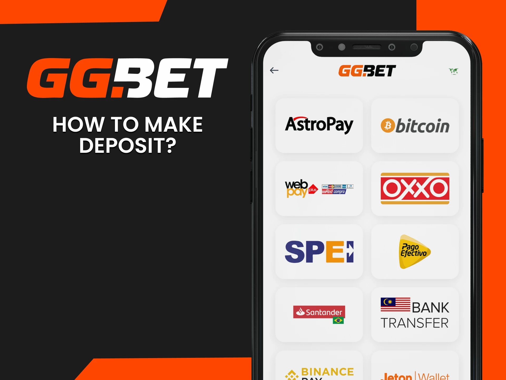 We will tell you how to top up funds in the GGbet application.