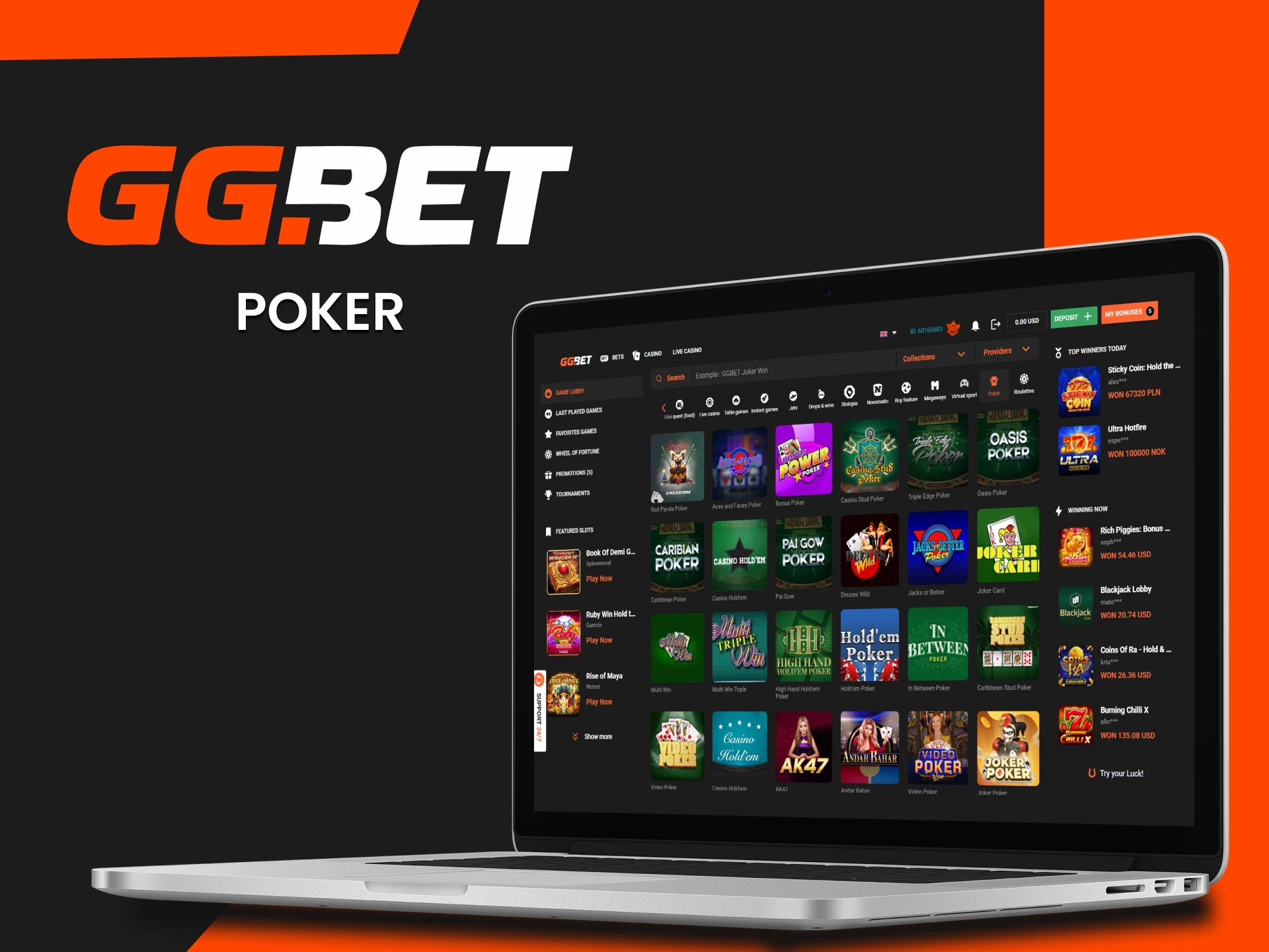 Play poker at GGbet.